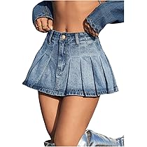 Amazon.com: Milumia Women's Y2K Low Rise Flare Pleated Denim